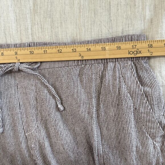 Old Navy Linen Blend Pinstripe Cargo Pants size Large Beachy Resort Wear - Picture 14 of 16